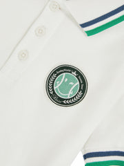 Reiss | 3-9 yrs SmileyWorld Piqué Polo Shirt in White