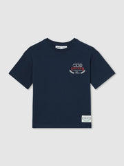 Reiss | 13-14 yrs SmileyWorld Oversize T-Shirt in Navy