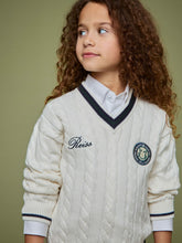 Reiss | 9-13 yrs SmileyWorld Cable-Knit Jumper Unisex Fit in Off White