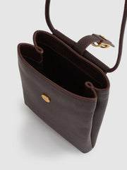 Reiss | Leather Phone Holder in Oxblood