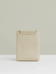Reiss | Leather Phone Holder in Off White