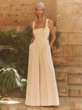 Reiss | Wide-Leg Cut-Out Jumpsuit in Pale Pink