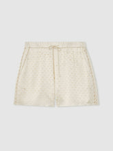 Reiss | Laser Cut Drawstring Shorts in White