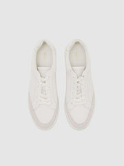 Reiss | Bonded-Leather Low-Top Trainers in White