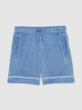 Reiss | 13-14 yrs Towelling Brand-Embroidered Shorts in Airforce Blue