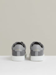 Reiss | Suede Slip-On Elasticated Trainers in Grey