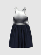Reiss | 13-14 yrs Cotton Layered Sleeveless Midi Dress in Navy
