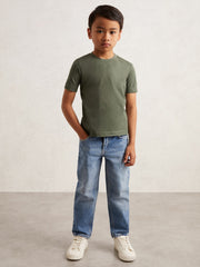 Reiss | 3-9 yrs Crew Neck T-Shirt in Dark Sage