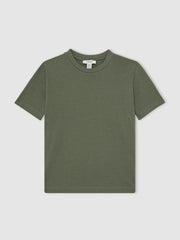 Reiss | 3-9 yrs Crew Neck T-Shirt in Dark Sage