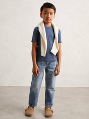 Reiss | 9-13 yrs Crew Neck T-Shirt in Ocean Blue