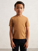 Reiss | 9-13 yrs Crew Neck T-Shirt in Tan Brown
