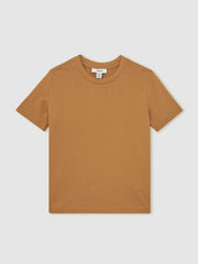 Reiss | 9-13 yrs Crew Neck T-Shirt in Tan Brown