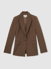 Reiss | Petite Tailored Single Breasted Suit Blazer in Mink Neutral