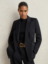 Reiss | Wool Blend Double Breasted Suit Blazer in Navy