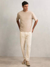 Reiss | Cotton Garment-Dyed Oversize T-Shirt in Oatmeal