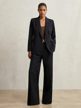 Reiss | Petite Wool Blend Double Breasted Suit Blazer in Navy