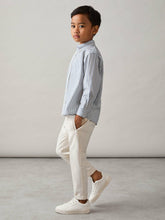 Reiss | 3-9 yrs Cotton-Poplin Striped Oversize Shirt in Blue/White