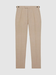 Reiss | Wool-Blend Slim-Fit Suit Trousers in Oatmeal Brown