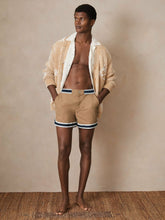Reiss | | Ché Stripe-Trim Swim Shorts in Camel