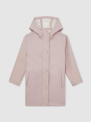 Reiss | Hooded Rain Jacket in Pink
