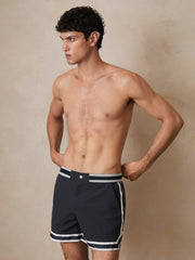 Reiss | | Ché Stripe-Trim Swim Shorts in Navy