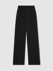Reiss | Side-Stripe Wide-Leg Trousers in Black