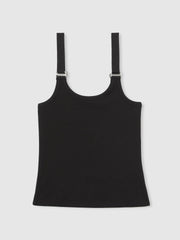 Reiss | Stretch-Cotton D-Ring Strap Vest in Black