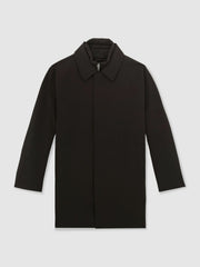 Reiss | Hybrid Removable Funnel Neck Overcoat in Brown