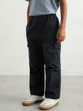 Reiss | 3-9 yrs Technical Straight Leg Cargo Trousers in Navy