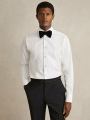 Reiss | Regular Fit Cotton Double-Cuff Dinner Shirt Regular-Fit in White