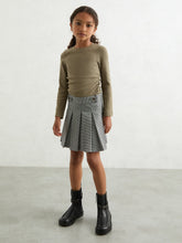 Reiss | 9-13 yrs Cotton Ruched Long-Sleeve T-Shirt with Stretch in Khaki
