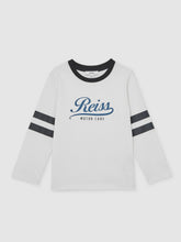 Reiss | 13-14 yrs Cotton Motor Cars Logo T-Shirt in White/Blue
