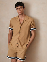 Reiss | | Ché Stripe-Cuff Shirt in Camel