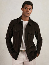 Reiss | Cotton Corduroy Twin-Pocket Overshirt in Brown