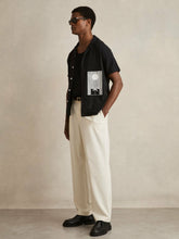 Reiss | Graphic Print Cuban-Collar Shirt in Black