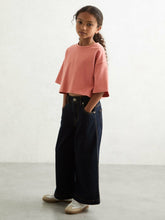 Reiss | 9-13 yrs Cotton Oversized Cropped T-Shirt in Rose