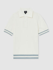 Reiss | | Ché Cotton Knit Polo Shirt in White