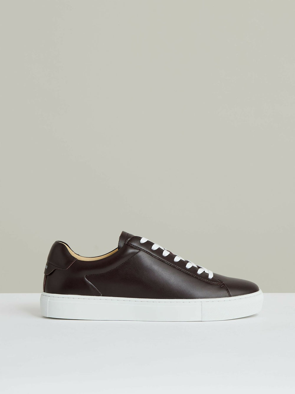 Reiss | Leather Low-Top Trainers in Plum Purple