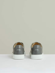 Reiss | Leather Low-Top Trainers in Graphite Grey