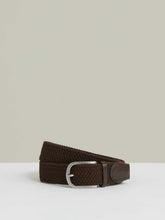 Reiss | Basket Weave Belt in Dark Brown