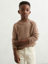 Reiss | 3-9 yrs Wool-Cashmere Reverse-Seam Jumper in Camel