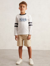 Reiss | 3-9 yrs Cotton Motor Cars Logo T-Shirt in White/Blue