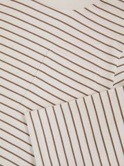 Reiss | 13-14 yrs Stretch-Cotton Stripe T-Shirt in Off White/Camel