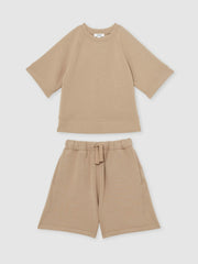 Reiss | 9-13 yrs Modal-Blend Sweatshirt And Shorts Set in Mink