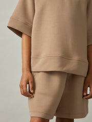 Reiss | 13-14 yrs Modal-Blend Sweatshirt And Shorts Set in Mink