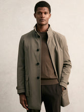 Reiss | Hybrid Removable-Gilet Overcoat in Mushroom Brown