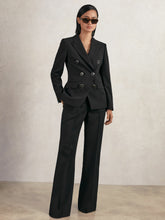 Reiss | Wool-Blend Double-Breasted Blazer in Black