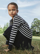 Reiss | 3-9 yrs Button-Detail Stripe Knitted Dress in Navy/White