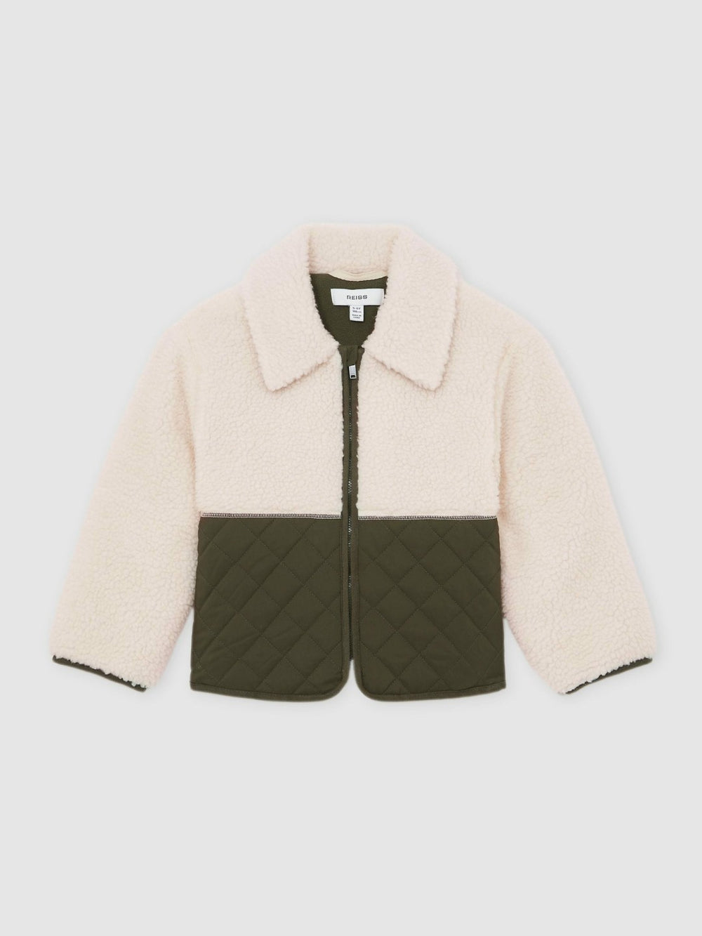 Reiss | 13-14 yrs Quilted Borg Jacket in Ecru