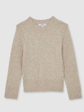Reiss | 13-14 yrs Wool-Blend Open-Stitch Jumper with Cashmere in Oatmeal